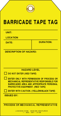 Uncategorized - LDSigns-Barricade Tape Tags